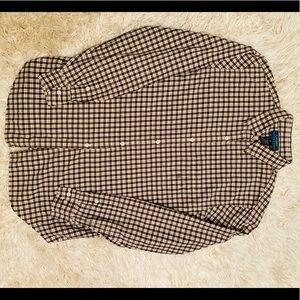 Ralph Lauren button up cotton plaid shirt